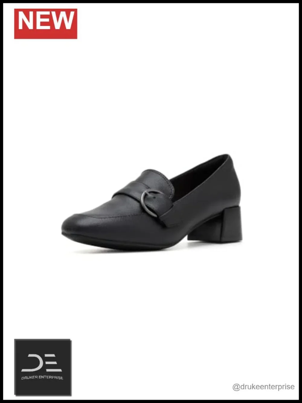 Clarks Women's Iridessa Wish Leather Court Pumps Block Heel 1.8
